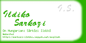 ildiko sarkozi business card